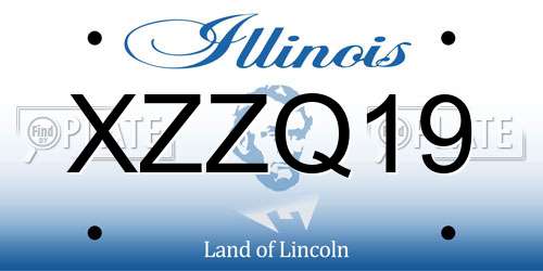 XZZQ19 Illinois License Plate