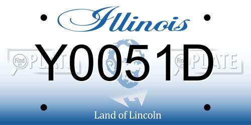 Y0051D Illinois License Plate