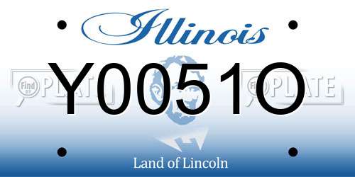 Y0051O Illinois License Plate