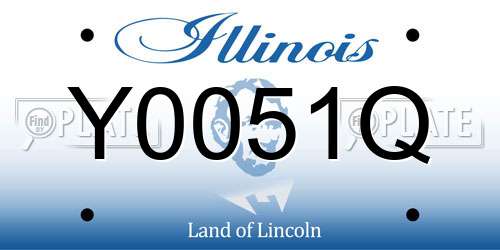 Y0051Q Illinois License Plate