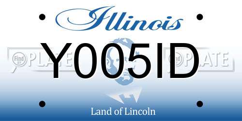 Y005ID Illinois License Plate