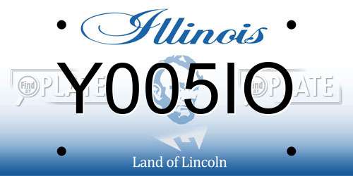 Y005IO Illinois License Plate