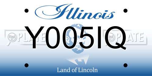 Y005IQ Illinois License Plate