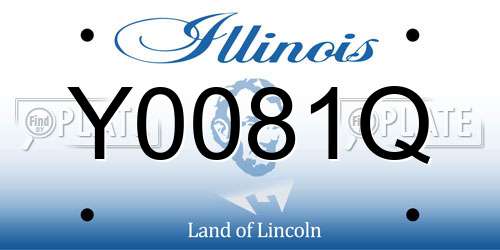 Y0081Q Illinois License Plate