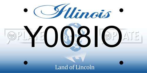 Y008IO Illinois License Plate