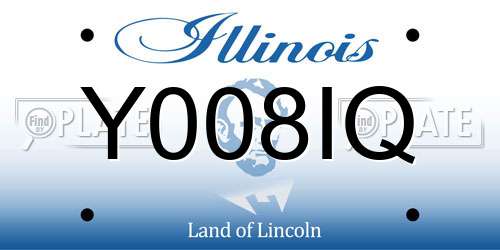Y008IQ Illinois License Plate