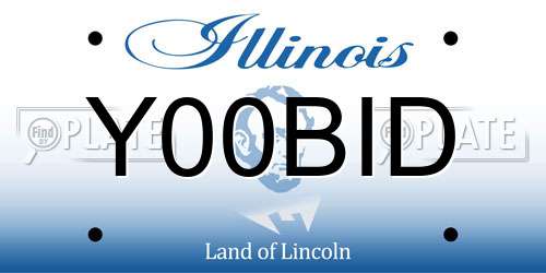 Y00BID Illinois License Plate