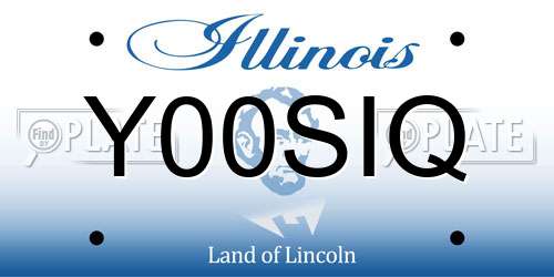Y00SIQ Illinois License Plate