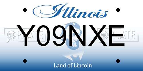 Y09NXE Illinois License Plate