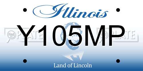 Y105MP Illinois License Plate