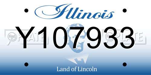 Y107933 Illinois License Plate