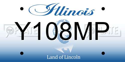 Y108MP Illinois License Plate