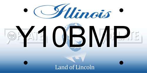 Y10BMP Illinois License Plate