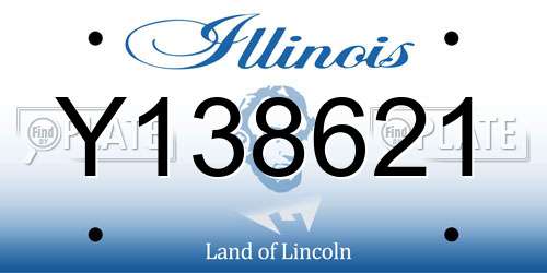 Y138621 Illinois License Plate