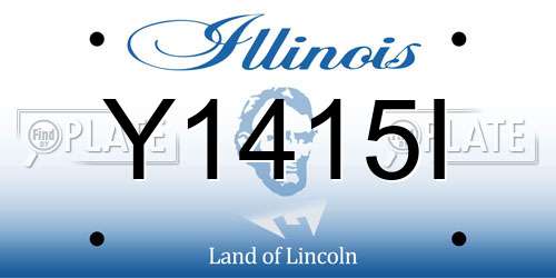 Y1415I Illinois License Plate