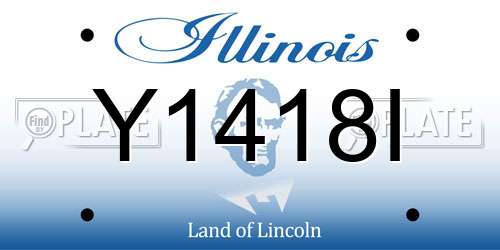 Y1418I Illinois License Plate