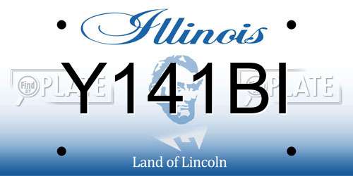 Y141BI Illinois License Plate