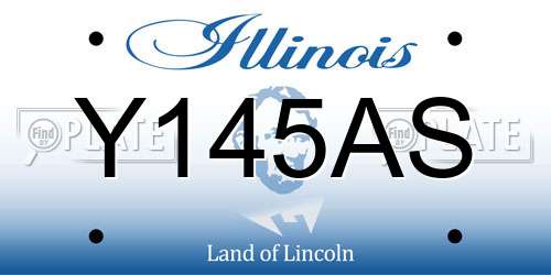 Y145AS Illinois License Plate
