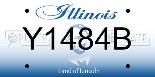 Y1484B Illinois License Plate