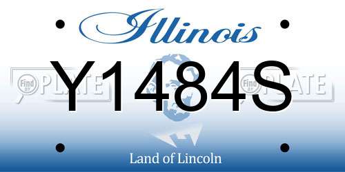 Y1484S Illinois License Plate