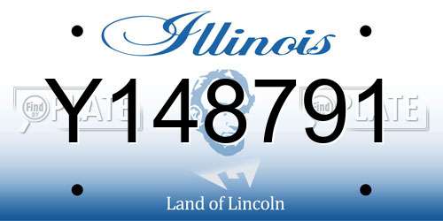 Y148791 Illinois License Plate