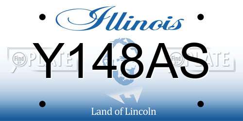 Y148AS Illinois License Plate