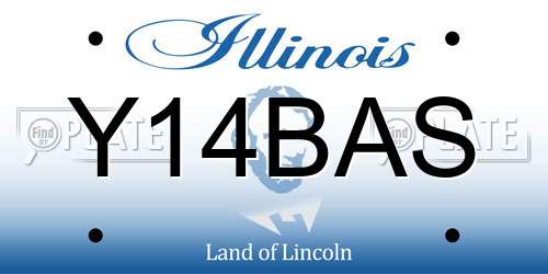 Y14BAS Illinois License Plate