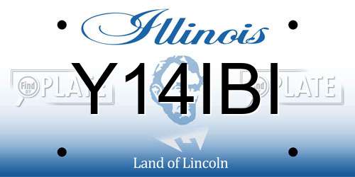 Y14IBI Illinois License Plate