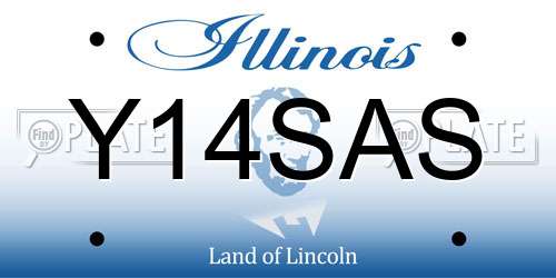 Y14SAS Illinois License Plate