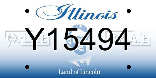 Y15494 Illinois License Plate