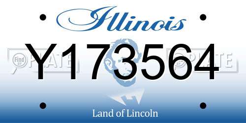 Y173564 Illinois License Plate