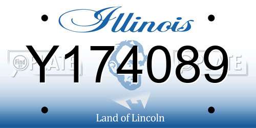 Y174089 Illinois License Plate