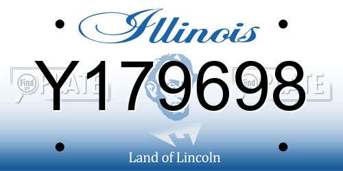 Y179698 Illinois License Plate
