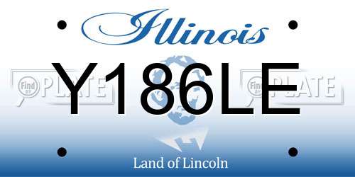 Y186LE Illinois License Plate