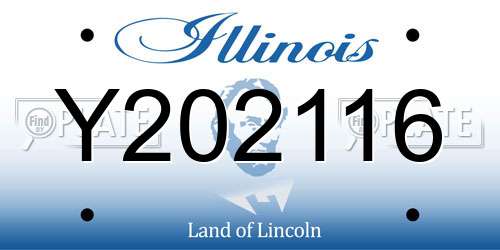 Y202116 Illinois License Plate