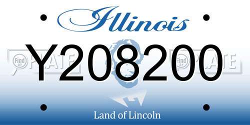 Y208200 Illinois License Plate