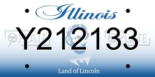 Y212133 Illinois License Plate