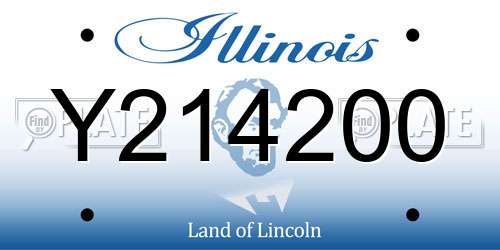 Y214200 Illinois License Plate