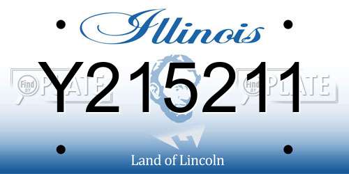 Y215211 Illinois License Plate