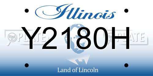 Y2180H Illinois License Plate