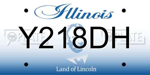 Y218DH Illinois License Plate