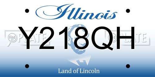 Y218QH Illinois License Plate