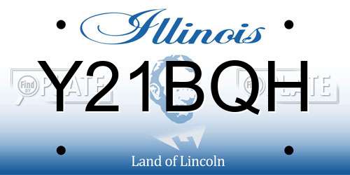 Y21BQH Illinois License Plate