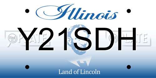 Y21SDH Illinois License Plate