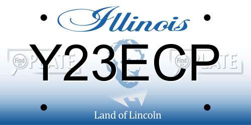 Y23ECP Illinois License Plate