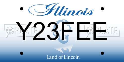 Y23FEE Illinois License Plate