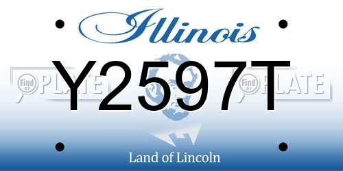 Y2597T Illinois License Plate