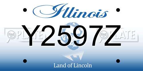 Y2597Z Illinois License Plate