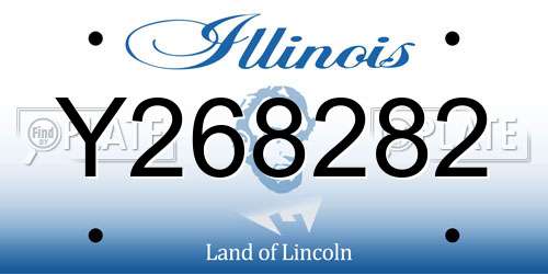 Y268282 Illinois License Plate