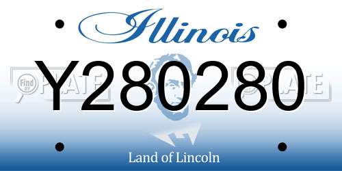 Y280280 Illinois License Plate